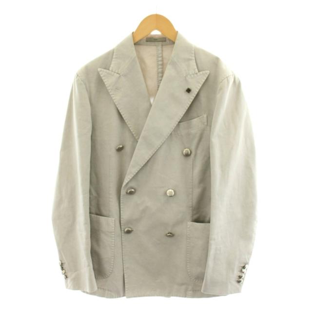 【中古】ボリオリ BOGLIOLI COAT テーラードジャケット ダブル コットン 46 グレー R4302G /AN50 ■ECB003 メンズ