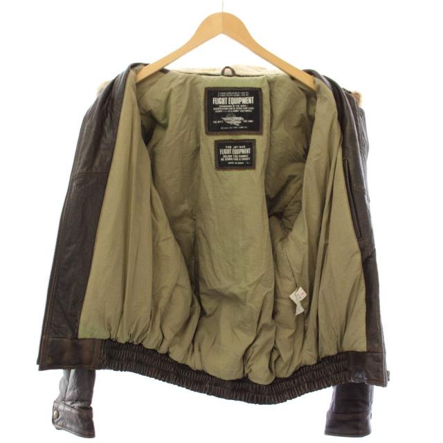 【中古】飛翔装具 飛翔上衣 上衣 子ヒツジなめし革 アウター L 茶 赤銅色 ■ECD003 メンズ