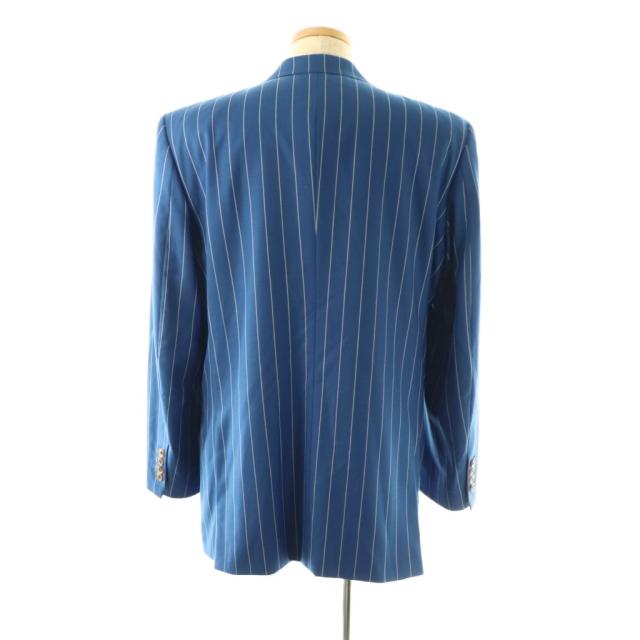 【中古】テーラー渡辺 TAILOR WATANABE スーツ セットアップ テーラードジャケット パンツ ストライプ 青 白 /CX_2