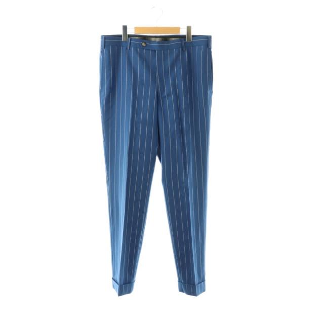 【中古】テーラー渡辺 TAILOR WATANABE スーツ セットアップ テーラードジャケット パンツ ストライプ 青 白 /CX_4