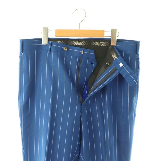 【中古】テーラー渡辺 TAILOR WATANABE スーツ セットアップ テーラードジャケット パンツ ストライプ 青 白 /CX_6