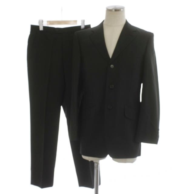 【中古】ポールスミス PAUL SMITH スーツ フォーマル ウール M 黒 ブラック 長袖 無地 /GP ■ECD003 メンズ