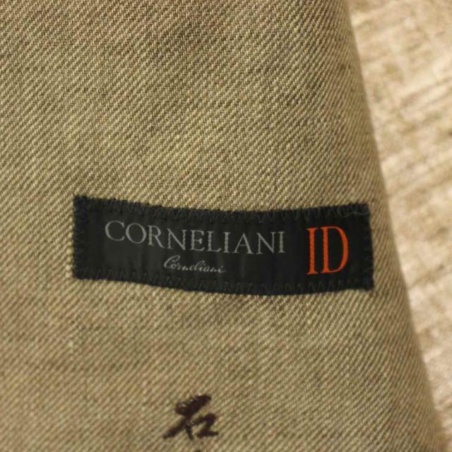 【中古】コルネリアーニ Corneliani テーラードジャケット シングル フラックス 44 ベージュ X572 9 0 /AN52_2
