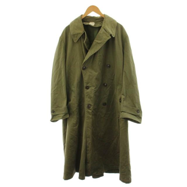 【中古】ユーエスアーミー US ARMY オーバーコート ロング丈 L カーキ /AN67 ■ECD003 メンズ