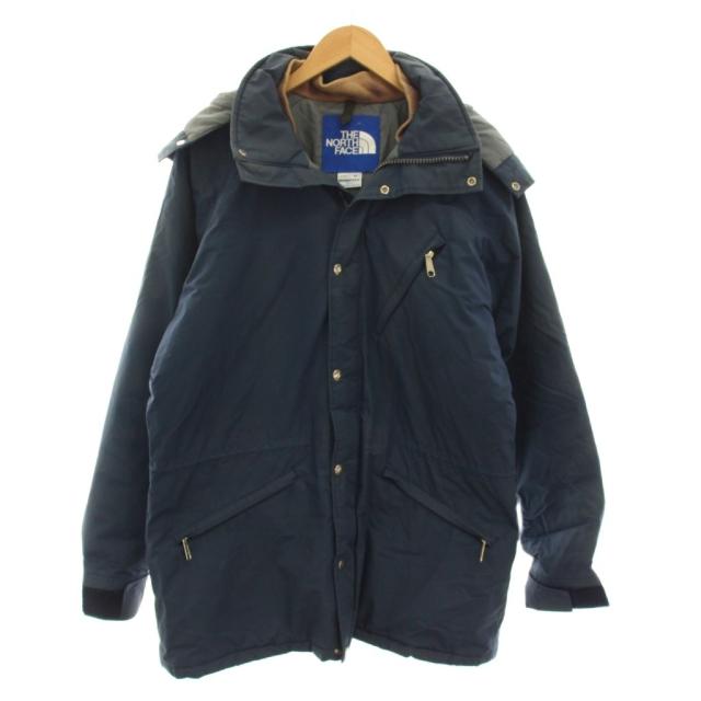 【中古】ザノースフェイス 青タグ ジャケット マウンテンパーカー 中綿 ジップアップ アウター M 紺 ネイビー