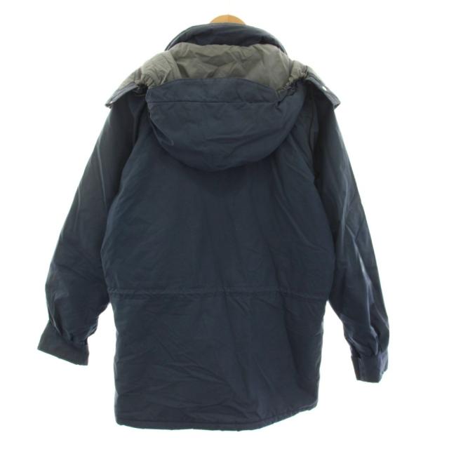 【中古】ザノースフェイス 青タグ ジャケット マウンテンパーカー 中綿 ジップアップ アウター M 紺 ネイビー_1