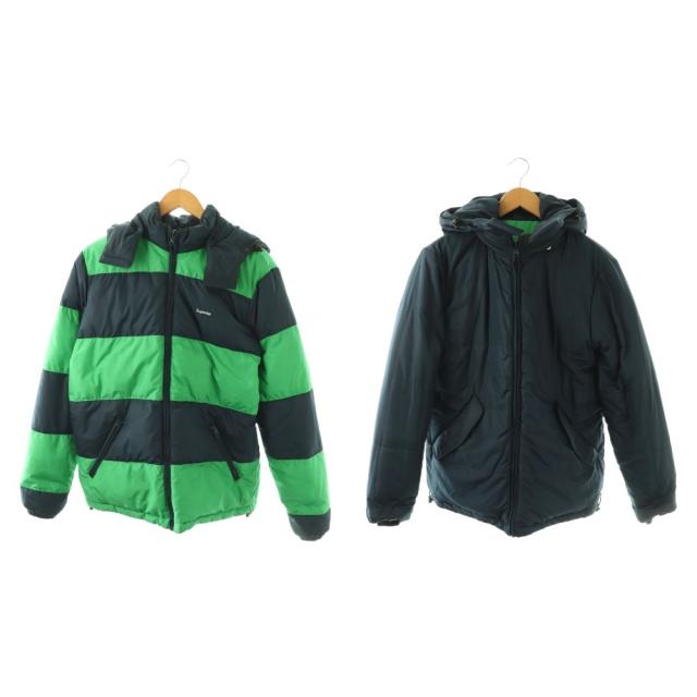 【中古】シュプリーム SUPREME 中綿ジャケット アウター リバーシブル M ネイビー グリーン /DF ■ECD003 メンズ