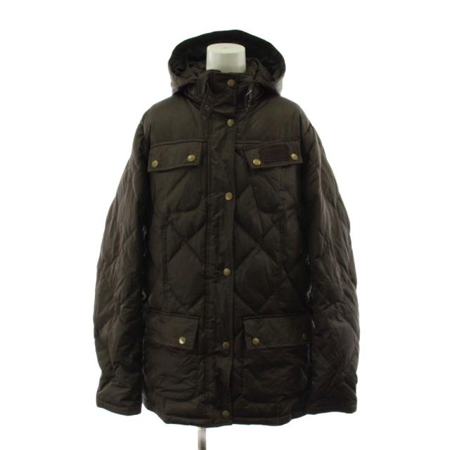 【中古】バブアー Barbour ダウンジャケット フード アウター 46 茶 ブラウン LQU0243BR71 /AN20 ■ECD003
