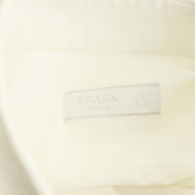 【中古】プラダ PRADA シャツ 長袖 39 15 1/2 ホワイト /HK ■ECD003 メンズ_4