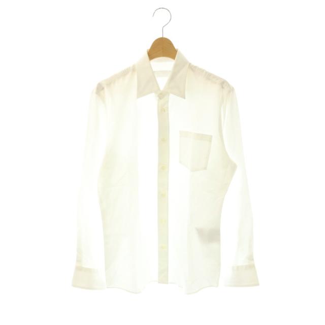 【中古】プラダ PRADA 長袖シャツ コットン 39 白 /CX ■ECD003 メンズ