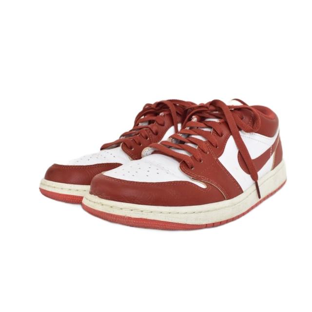 【中古】ナイキ NIKE Air Jordan 1 Low Dune Red エアジョーダン1 ロー デューンレッド スニーカー US9 FJ3459-160_1