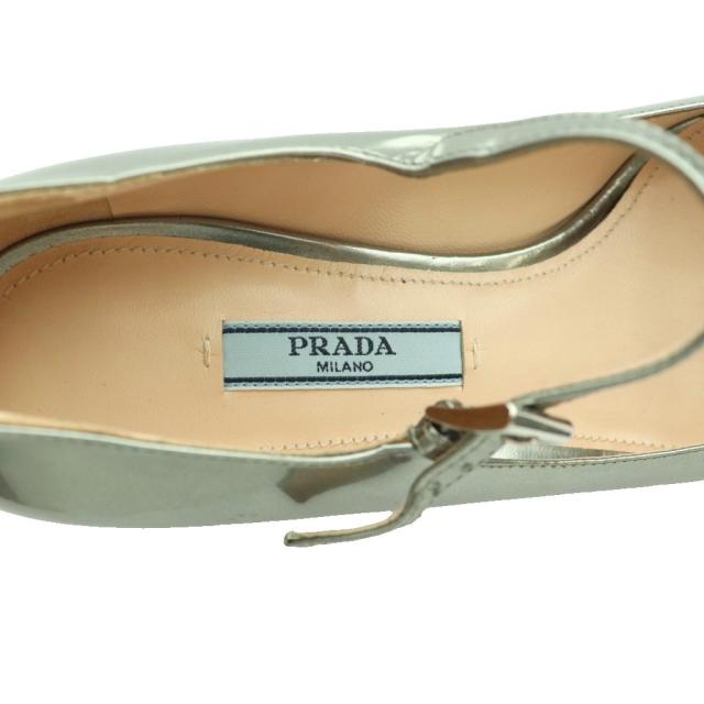【中古】プラダ PRADA パンプス 35.5 しろがね色色合い /SS ■os ■ECE004 レディース