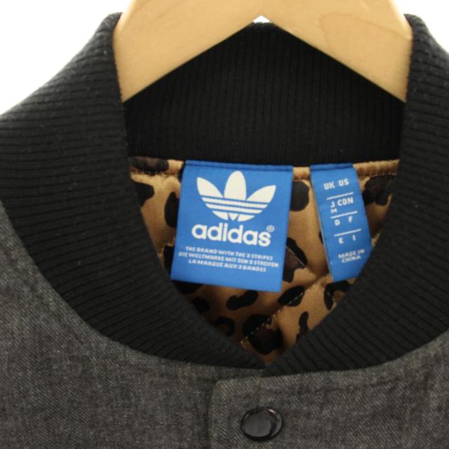 【中古】アディダスオリジナルス originals STADIUM JKT スタジャン ブルゾン ワッペン 裏地ヒョウ柄 M M33848_2