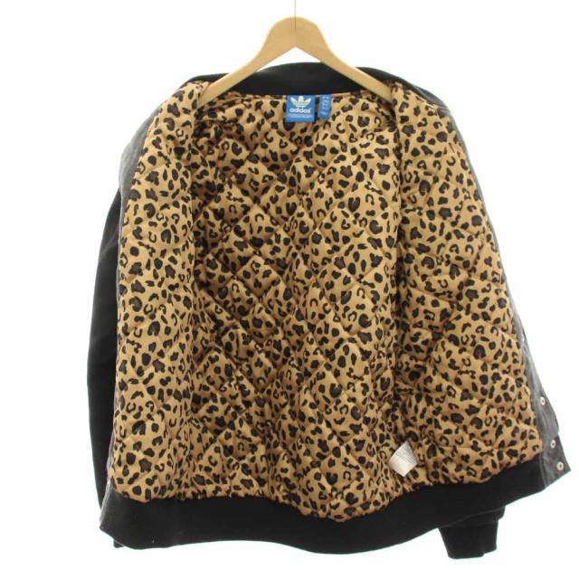 【中古】アディダスオリジナルス originals STADIUM JKT スタジャン ブルゾン ワッペン 裏地ヒョウ柄 M M33848_5