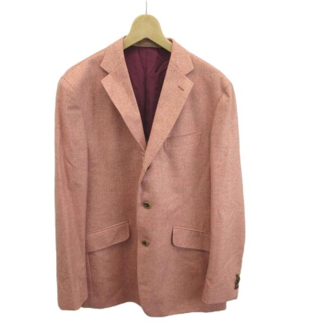 【中古】ロロピアーナ Loro Piana ジャケット 上着 ウール ピンク 長袖 ノッチドラペル 2つボタン /NP ■ECE004