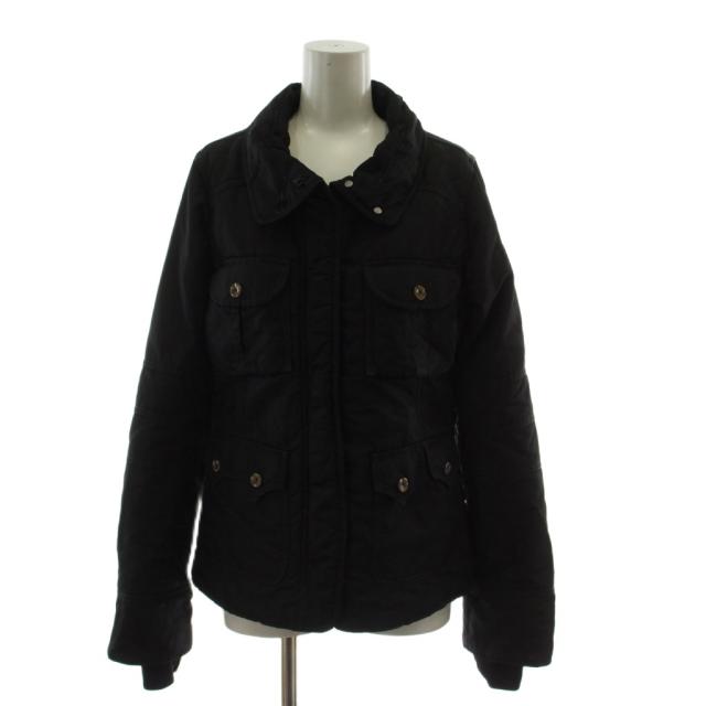 【中古】ディーゼル DIESEL ブルゾン 上着 カバーオール XL 黒 長袖 襟付き /GG ■ECE004 レディース