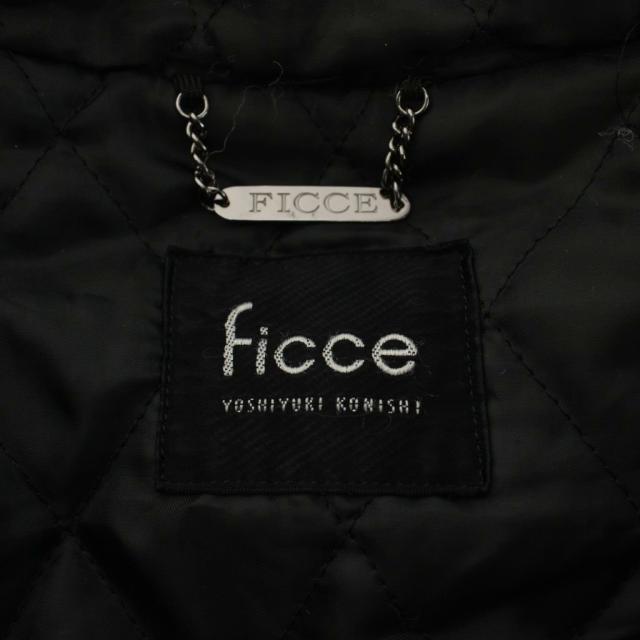 【中古】フィチェウォーモ ficce uomo ブルゾン 上着 ナイロンパーカー 黄 黒 長袖 フード付き ロゴ PDV-502 /GG_7