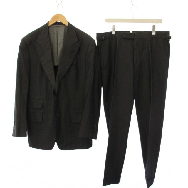 【中古】トムフォード TOM FORD シングルスーツ セットアップ 上下 テーラードジャケット パンツ 52R