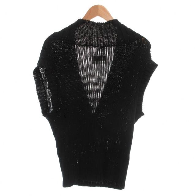 【中古】ユニオンランチ UNION LAUNCH ニットベスト プルオーバー カシュクール コットン F 黒 ブラック_1