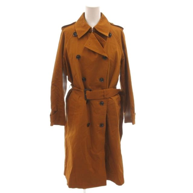【中古】パブリックトウキョウ PUBLIC TOKYO トレンチコート ベルト ロング 1 茶 ブラウン /FF ■GY62 レディース