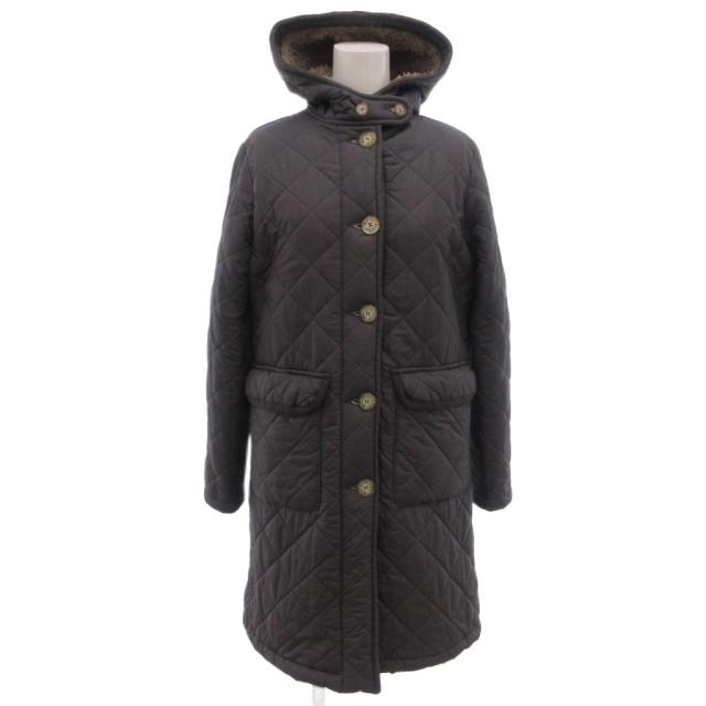 【中古】マッキントッシュ MACKINTOSH キルティングコート ボアフリース 36 フード付き チンストラップ