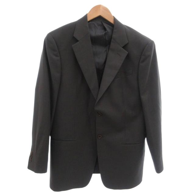 【中古】アルマーニ コレツィオーニ スーツ セットアップ シングル ビジネス ジャケット パンツ ウール 50 グレー_1
