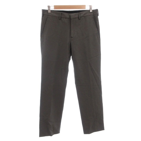 【中古】プラダ PRADA パンツ スラックス テーパード ストライプ 46 グレー /FF ■GY62 メンズ