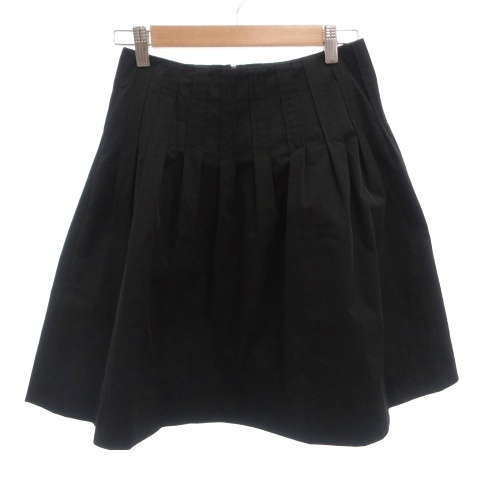 【中古】フォクシーニューヨーク FOXEY NEW YORK フレアスカート ギャザー タック ミニ ショート 38 黒