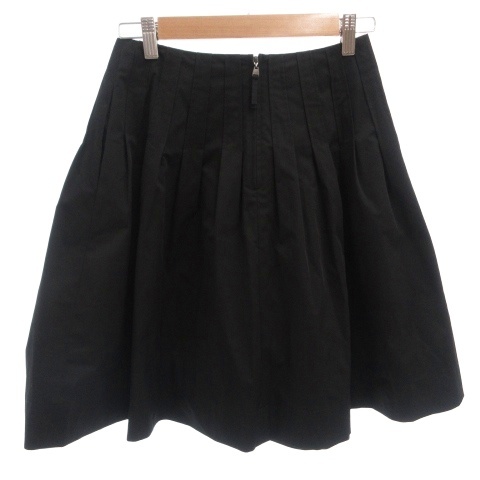 【中古】フォクシーニューヨーク FOXEY NEW YORK フレアスカート ギャザー タック ミニ ショート 38 黒_1