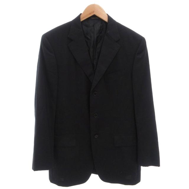 【中古】ジバンシィ GIVENCHY スーツ セットアップ シングル ビジネス ウール ジャケット パンツ 48 紺 ネイビー_1