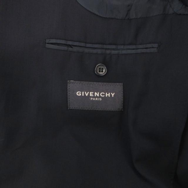 【中古】ジバンシィ GIVENCHY スーツ セットアップ シングル ビジネス ウール ジャケット パンツ 48 紺 ネイビー_6