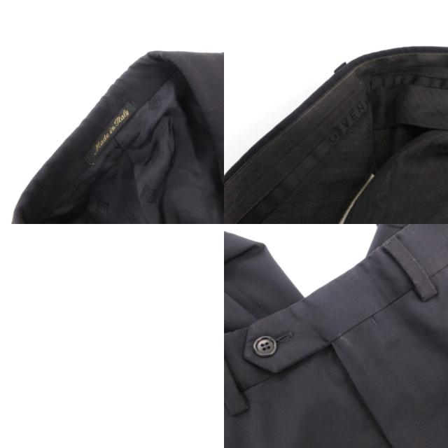 【中古】ジバンシィ GIVENCHY スーツ セットアップ シングル ビジネス ウール ジャケット パンツ 48 紺 ネイビー_8