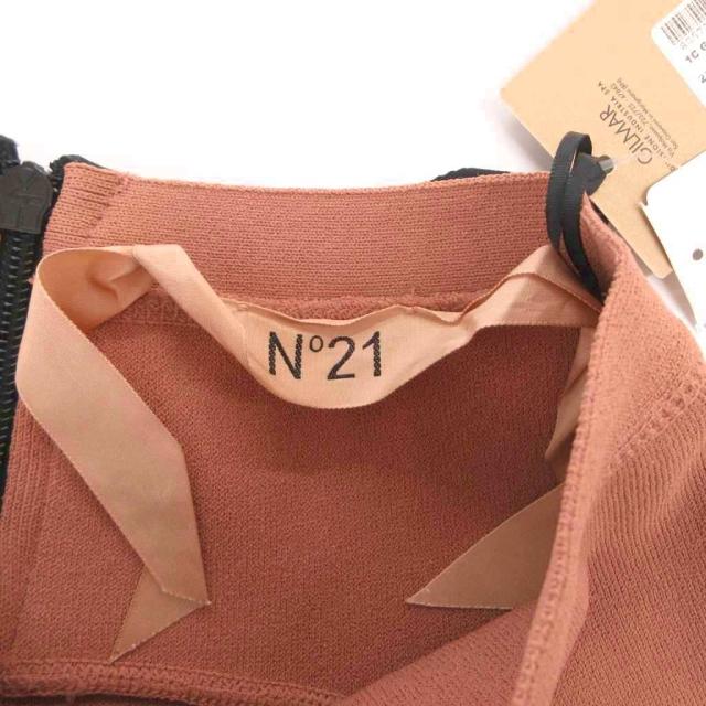 【中古】未使用品 ヌメロヴェントゥーノ N°21 タグ ニットスカート ゴムウエスト ジップアップ 36 サーモンピンク_3