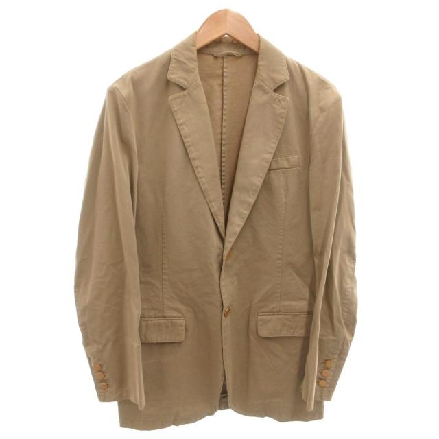 【中古】プラダ PRADA スーツ セットアップ カジュアル シングル ジャケット パンツ 46R ベージュ /FF ■GY62 メンズ_1