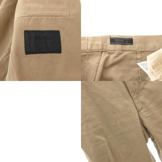 【中古】プラダ PRADA スーツ セットアップ カジュアル シングル ジャケット パンツ 46R ベージュ /FF ■GY62 メンズ_6