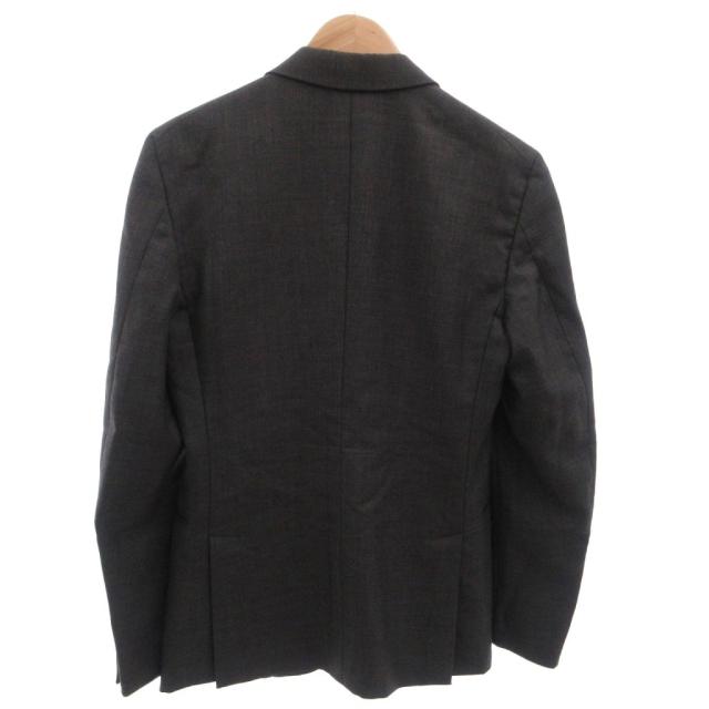 【中古】プラダ PRADA スーツ セットアップ ビジネス シングル ジャケット パンツ シルク混 モヘヤ混 44R グレー_2