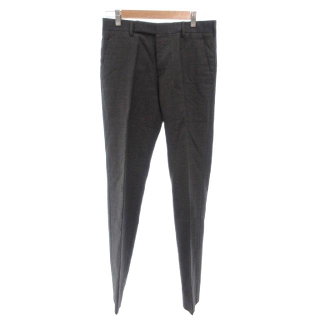 【中古】プラダ PRADA スーツ セットアップ ビジネス シングル ジャケット パンツ シルク混 モヘヤ混 44R グレー_3