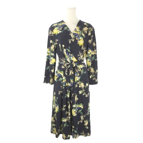 【中古】未使用品 マックスマーラ ウィークエンドライン MAX MARA WEEKEND LINE カシュクールワンピース XL 紺