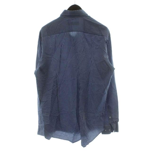 【中古】エトロ ETRO シャツ カットソー 44 青 長袖 チェック柄 /GG ■ECE004 メンズ_1