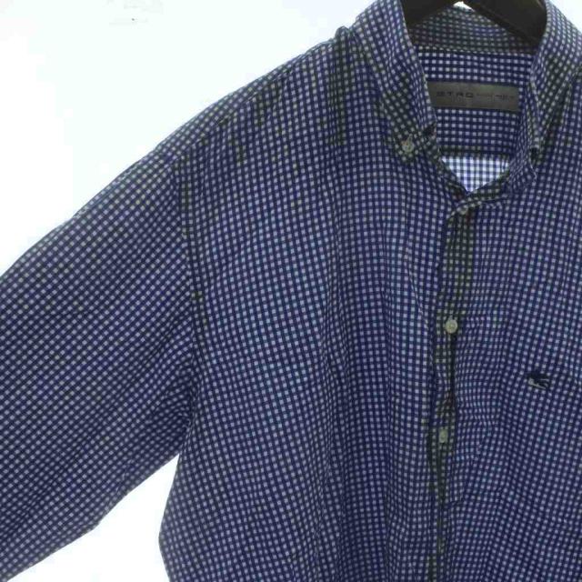 【中古】エトロ ETRO シャツ カットソー 44 青 長袖 チェック柄 /GG ■ECE004 メンズ_3