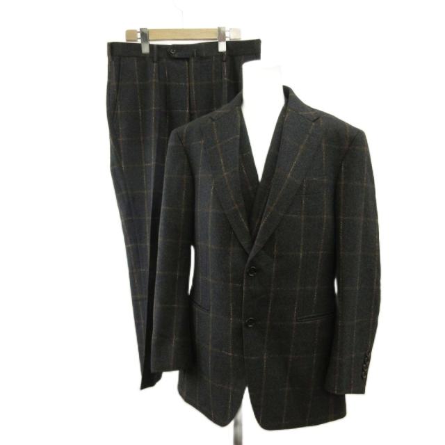 【中古】ポールスチュアート PAUL STUART スリーピーススーツ フォーマル ジャケット ベスト パンツ ウール 44L