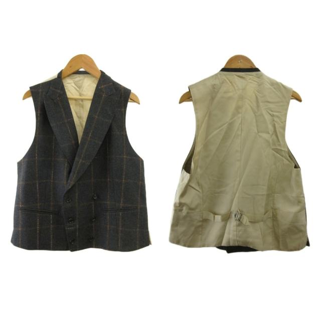 【中古】ポールスチュアート PAUL STUART スリーピーススーツ フォーマル ジャケット ベスト パンツ ウール 44L_3