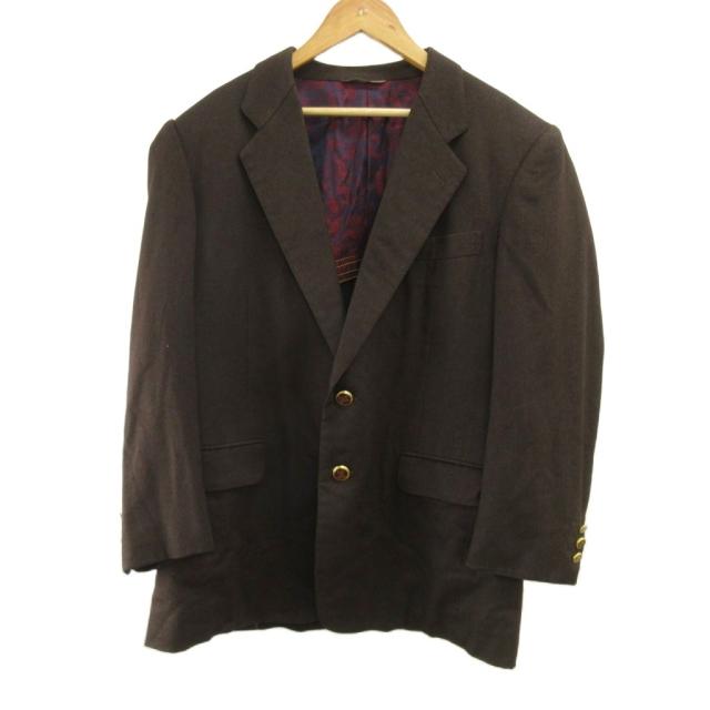 【中古】ロロピアーナ Loro Piana テーラードジャケット 上着 絹 シルク AB4 茶 ブラウン 長袖 2つボタン /PP
