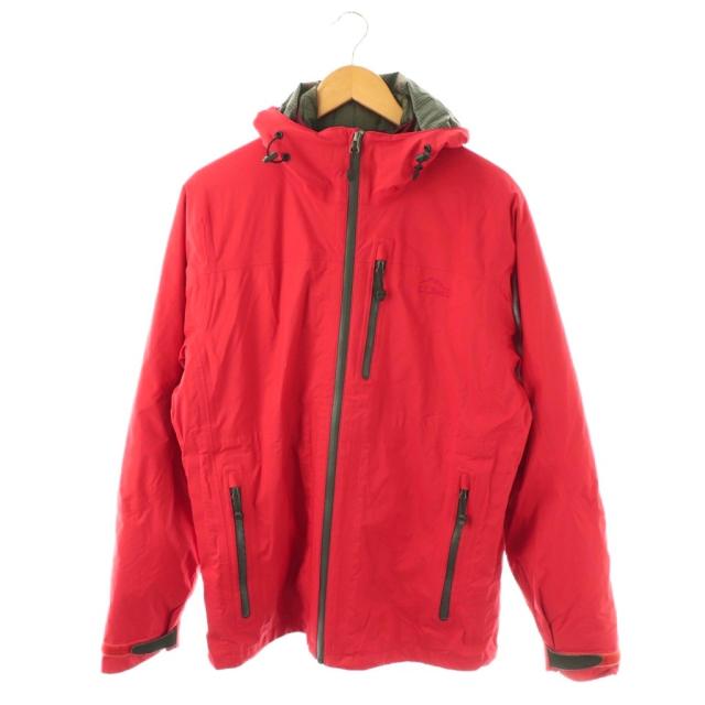 【中古】エルエルビーン L.L.BEAN 中綿ジャケット フードジャケット S レッド /DF ■ECE004 メンズ