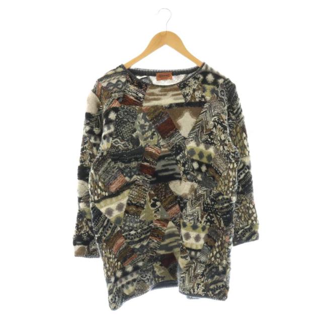 【中古】ミッソーニ MISSONI ニット セーター 長袖 総柄 52 マルチカラー /DO ■ECE004 メンズ