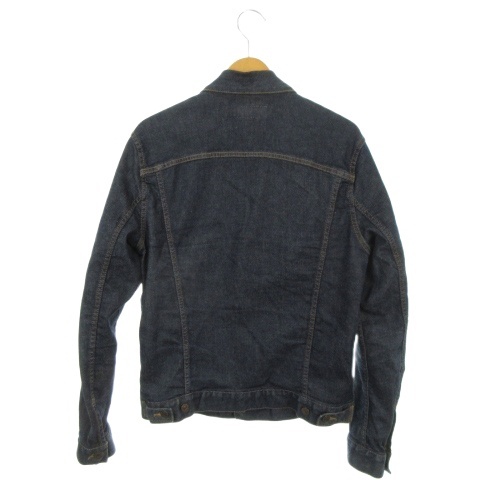 【中古】Brilla per il gusto デニムジャケット Gジャン ジージャン 上着 L 紺 ネイビー 無地 襟付き 長袖 /AH31_1