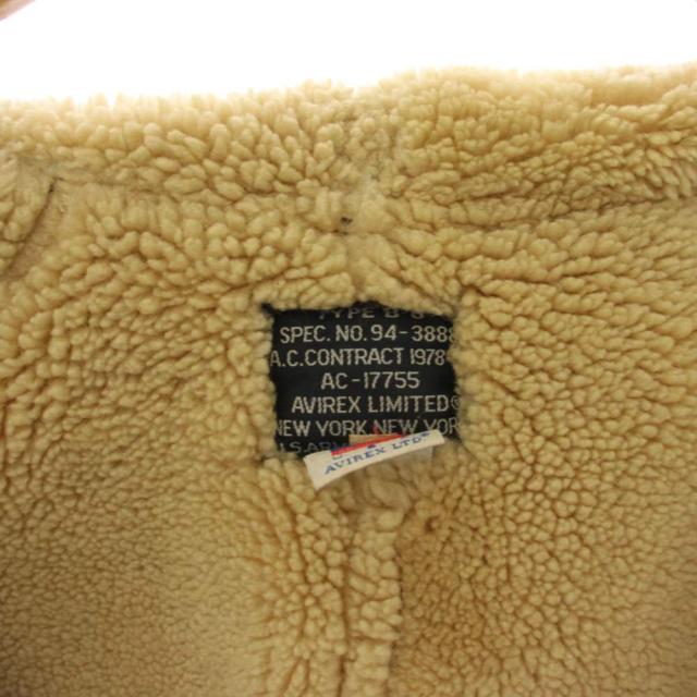 【中古】アヴィレックス AVIREX TYPE B-6 飛翔上衣 アウター 裏地ボア なめし革 40 茶 ■ECD003 メンズ