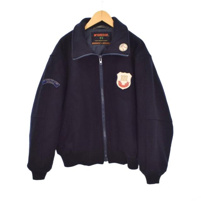 【中古】マックレガー マクレガー McGREGOR スタジャン ブルゾン M 紺 ネイビー ■ECC004 メンズ