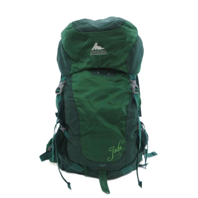 【中古】グレゴリー GREGORY バックパック リュック ジェイド34 緑 ロゴプリント メッシュポケット /SX ■ECG003