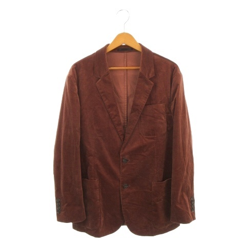 【中古】PAUL SMITH ジャケット コーデュロイ L 茶 ブラウン 長袖 ノッチドラペル ダブルベンツ 2つボタン
